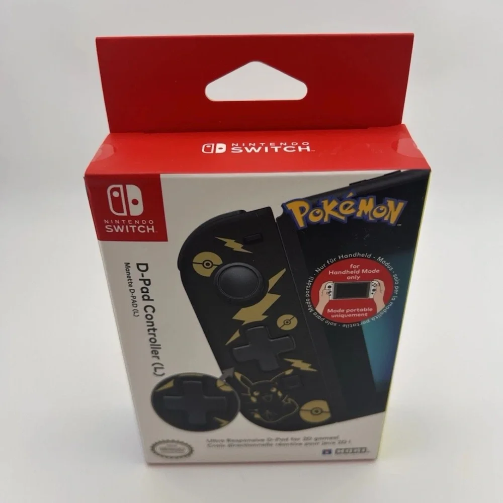 Nintendo Switch D-Pad Controller‎ Hori (L) (Pokemon: Black & Gold Pikachu